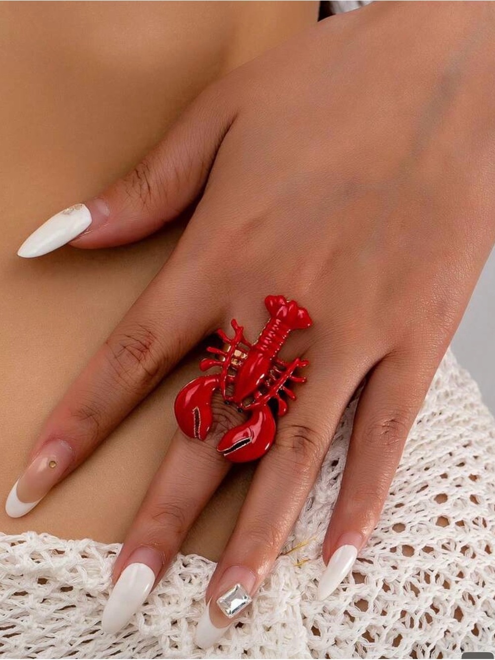 NWT Red Lobster Cocktail Ring for Women, OS